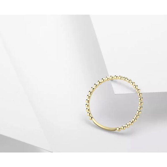 NEW Dainty 14k Gold-Plated Bead Ball Ring, Jewelry, Size‎ 7 - Picture 12 of 16